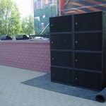Техническое обеспечение мероприятия. Прокат звука Turbosound Aspect TA880, света Martin Professional, LED, сцены Layher, Prolyte, светодиодного экрана Barco. 65 лет Великой Победы. г.Дзержинский 2010г.